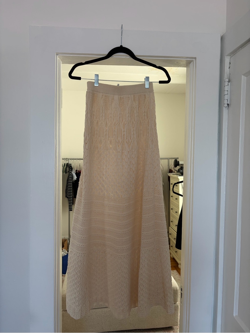 ba&sh Cream Crochet Maxi Skirt - Picture 2 of 3